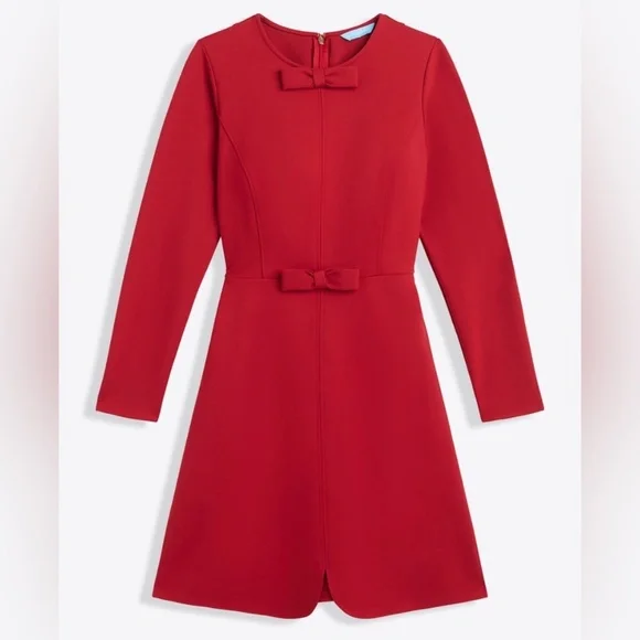 NWT Draper James Long-Sleeved Sadie Shift Dress in Ponte - Picture 2 of 7